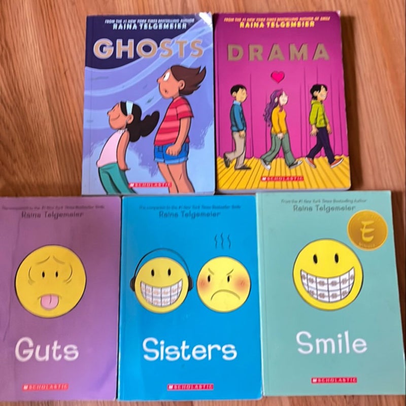 Assortment of Raina Telgemeier books 