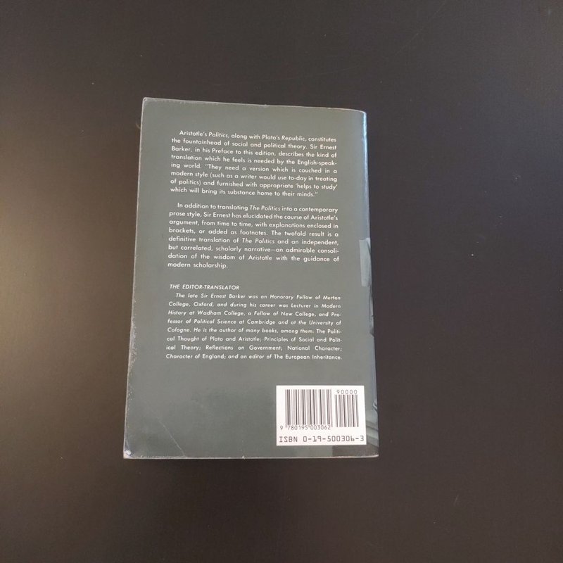 The Politics of Aristole by Aristotle Aristotle, C. D. C. Reeve, Joe ...