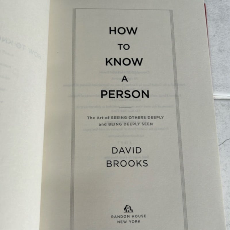 How to Know a Person