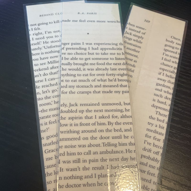 Handmade Thriller Book Theme Bookmarks
