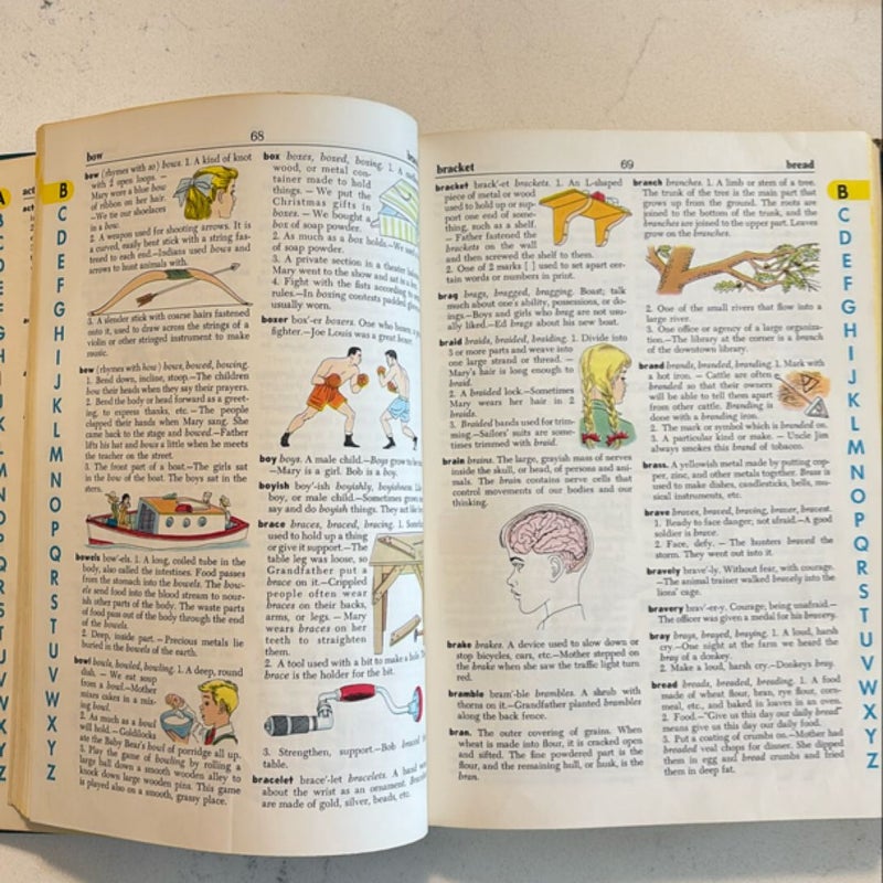 Vintage Illustrated Golden Dictionary for Young Readers