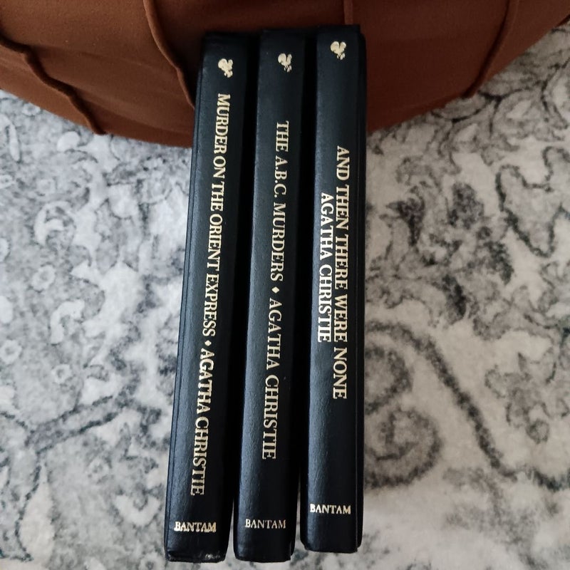 Agatha Christie, Set of 3 Leatherbound classics