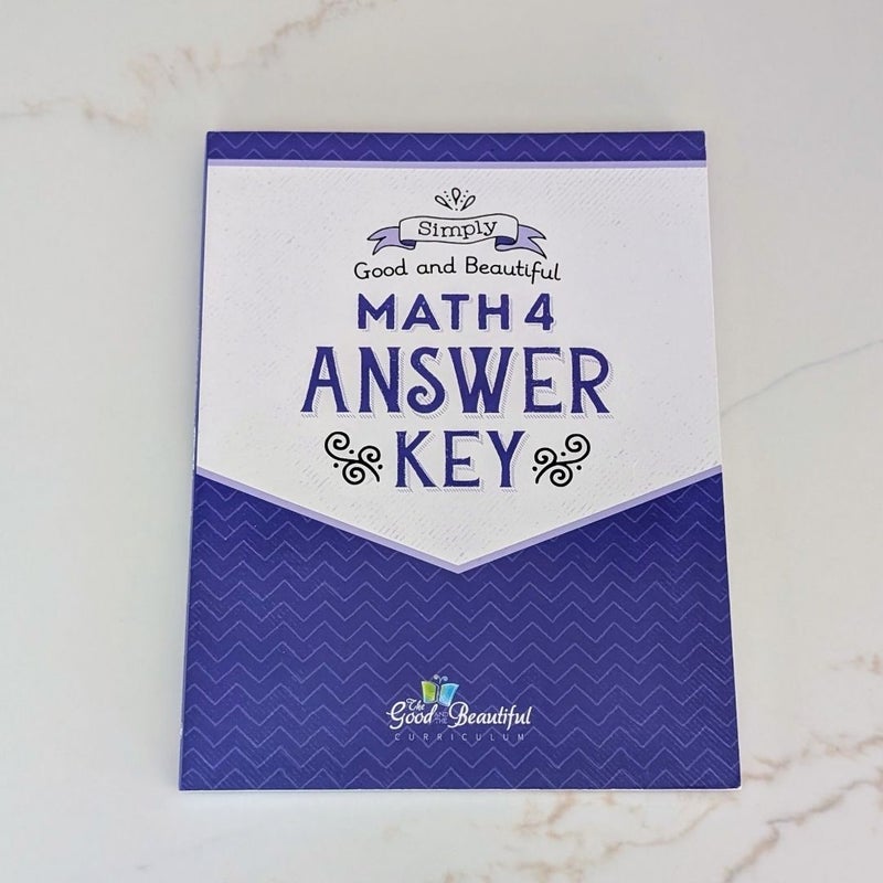 The Good and the Beautiful Math 4 Answer Key