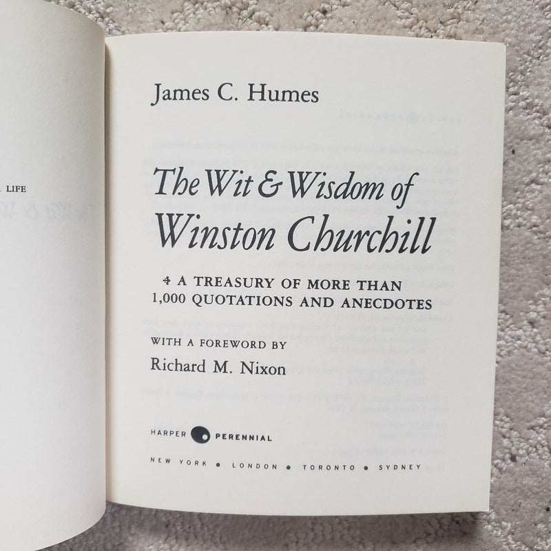 The Wit and Wisdom of Winston Churchill (1st Harper Perennial Edition, 1995)