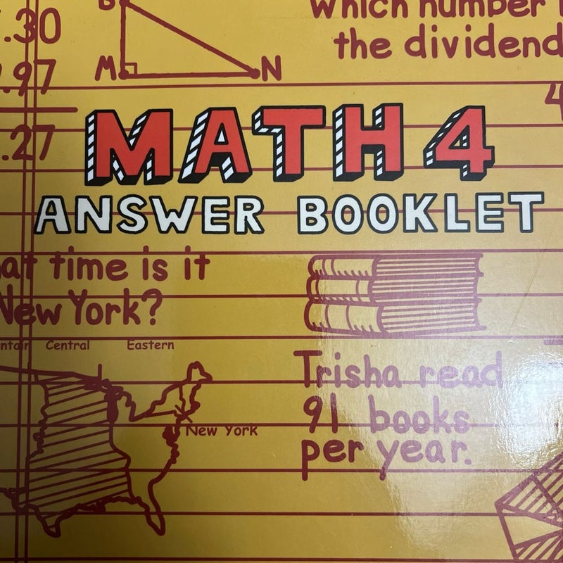 Math 4 Answer Booklet 