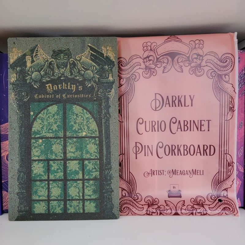 Bookish Box Darkly Curio Cabinet Pin Corkboard