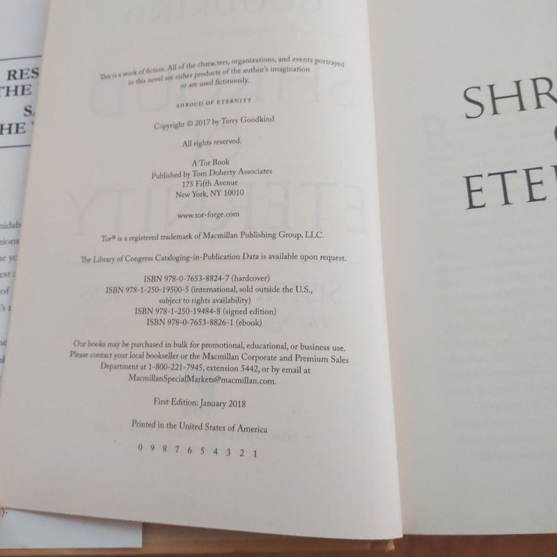 Shroud of Eternity. First edition 