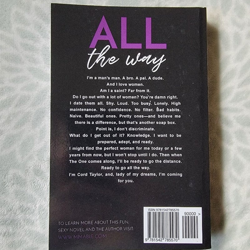 All The Way by M Mabie Book Novel Romance Spice Smut Erotica Signed