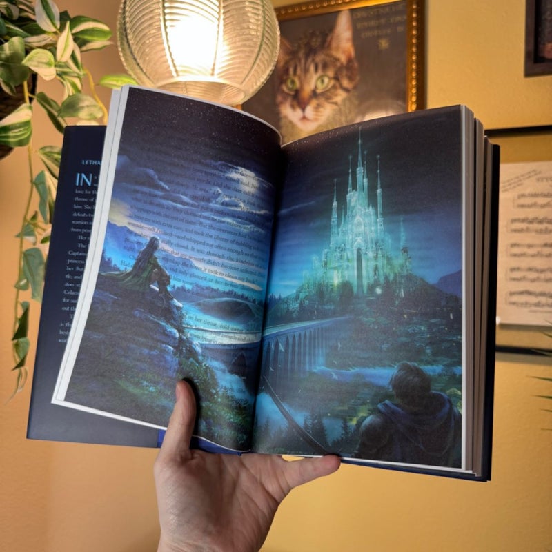 Throne of Glass with page overlays