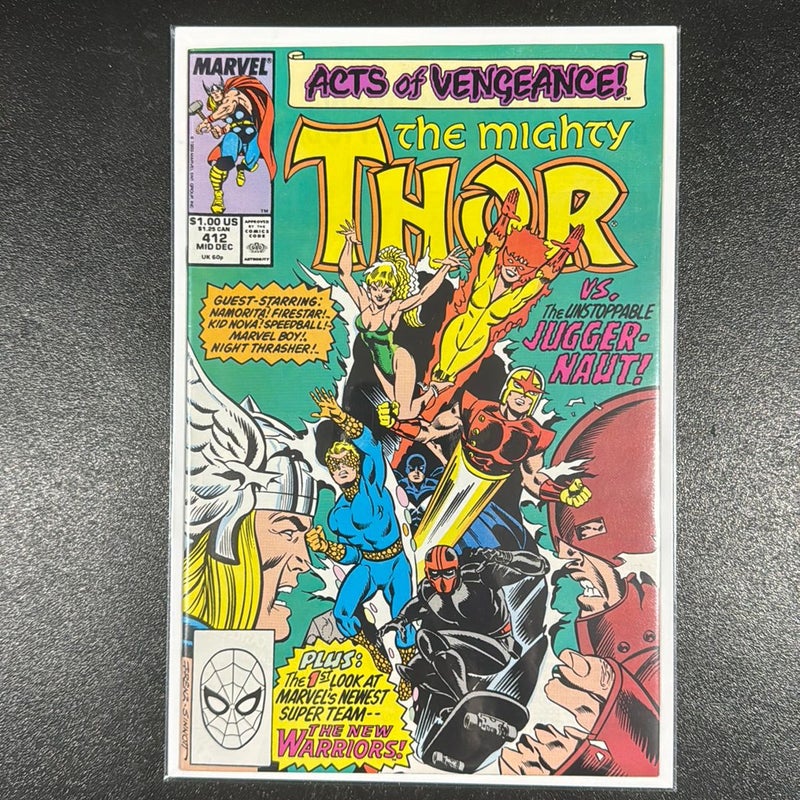 The Mighty Thor # 412 Mid Dec 1989 Marvel Comics 