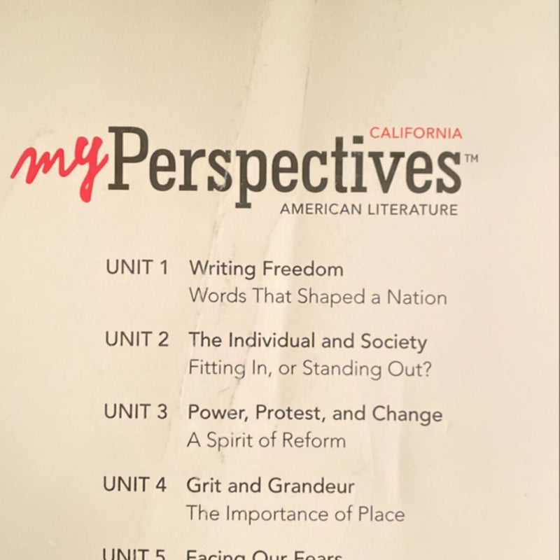 My Perspectives American Literature Grade 11 Volume 1