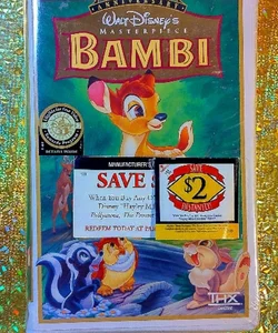 Disney's Bambi  (VHS) (Sealed Copy)