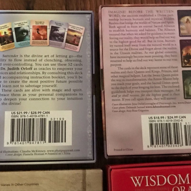 Tarot Oracle Metaphysical Decks LOT OF 6 by Various Authors