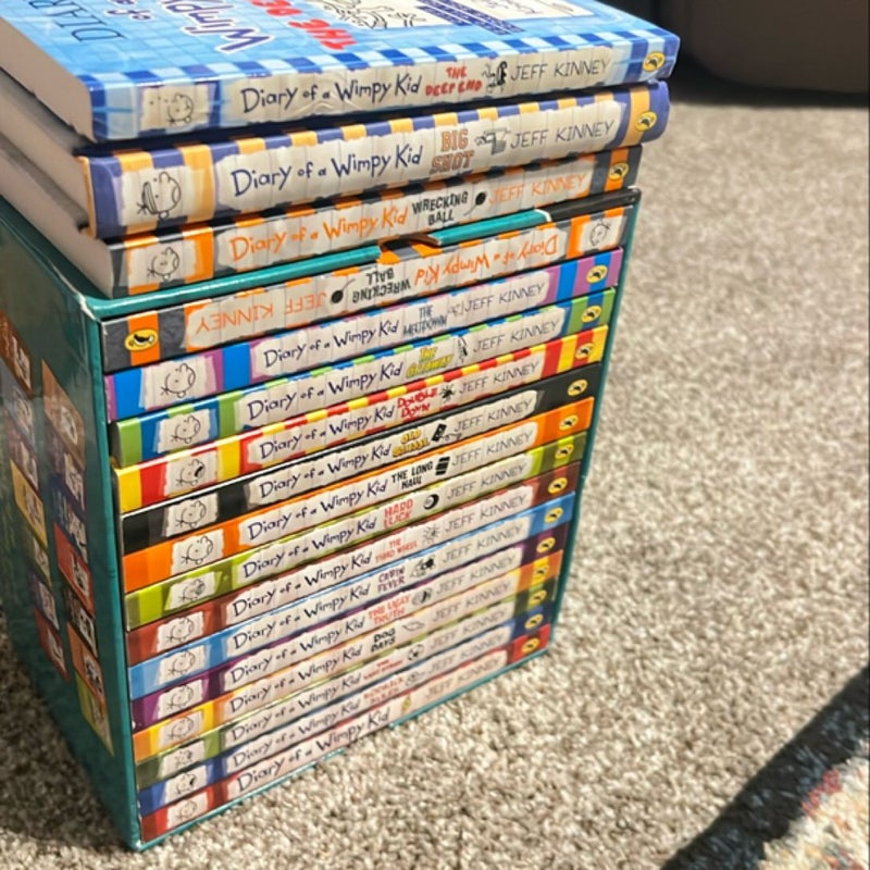 A Library of a Wimpy kid 1-17 Boxed Set Complete Original Full Series Collection, 17 Books Paperback Edition