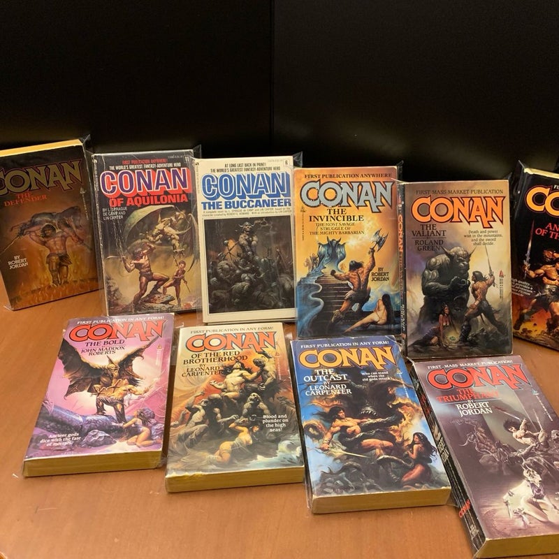 Vintage Conan Collection: Conan of Aquilonia, Conan the Buccaneer, Conan the Invincible, Conan the Valiant, Conan the Defender, Conan the Bold, Conan of the Red Brotherhood, Conan the Outcast, Conan the Triumphant, Conan and the Gods of the Mountains