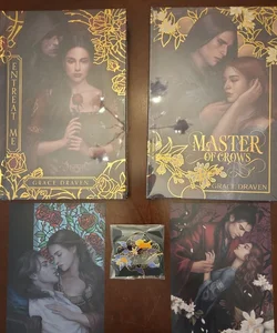 ENTREAT ME & MASTER OF CROWS ***TWO SIGNED ARCANE SOCIETY SPECIAL EDITIONS WITH STENCILED EDGES, FAN ART, AND PIN..***
