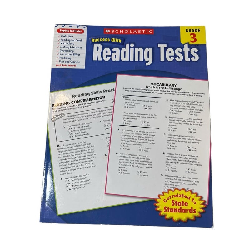 Scholastic Success with Reading Tests