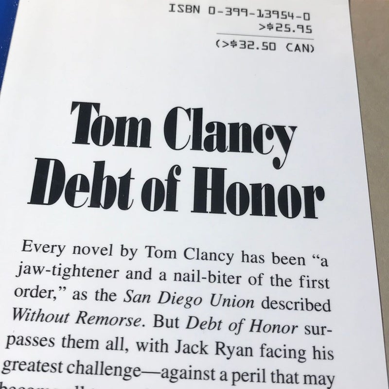 First printing *Debt of Honor