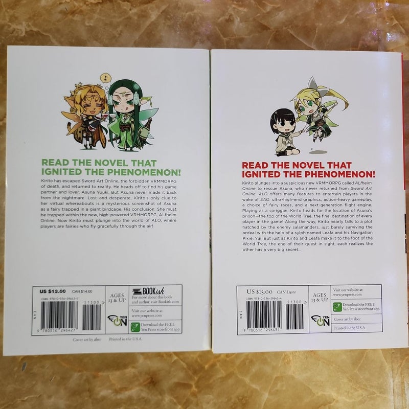 Sword Art Online 1: Aincrad (light Novel) Vol 1, 2, 3, 4, & 5