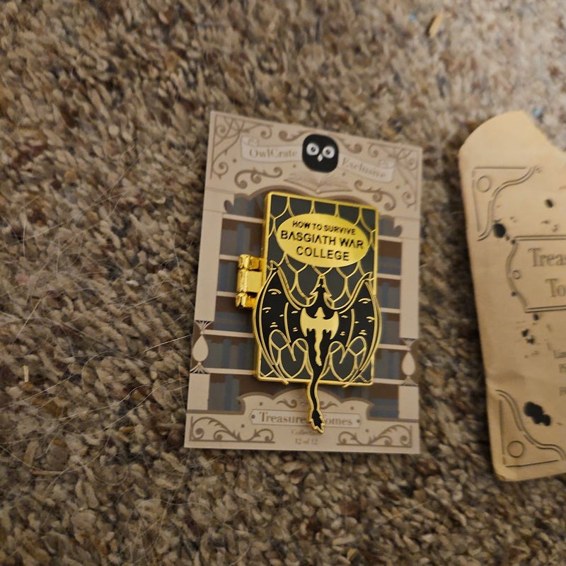 Fourth Wing Iron Flame Owlcrate Collectible Exclusive Treasure Tome Pin