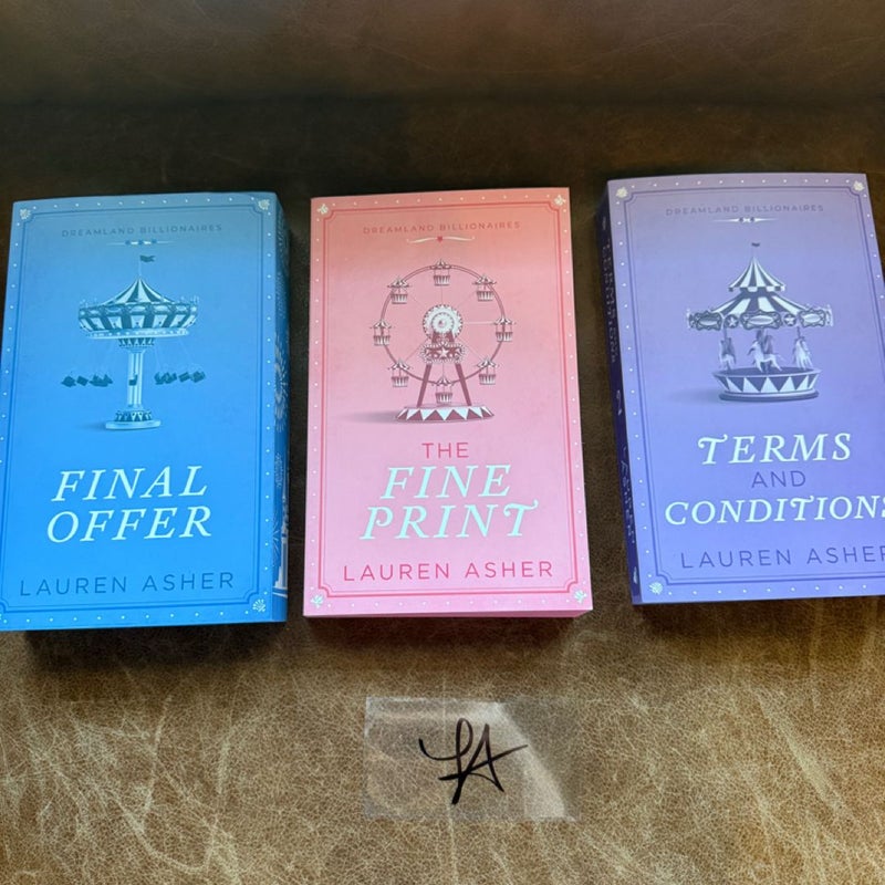 Dreamland Billionaires by Lauren Asher Special Edition Set Signed Bookplate