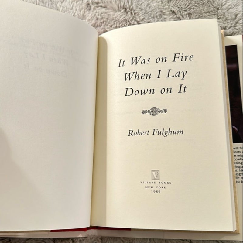 It Was on Fire When I Lay down on It