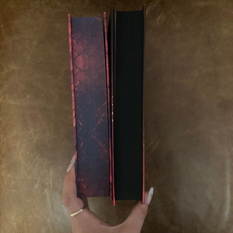Fourth Wing signed special edition with sprayed edges & fourth wing holiday edition by Rebecca
