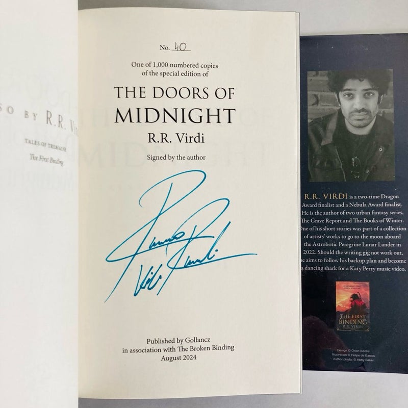 The Doors of Midnight & The First Binding • Broken Binding SIGNED No. 40 Match Set