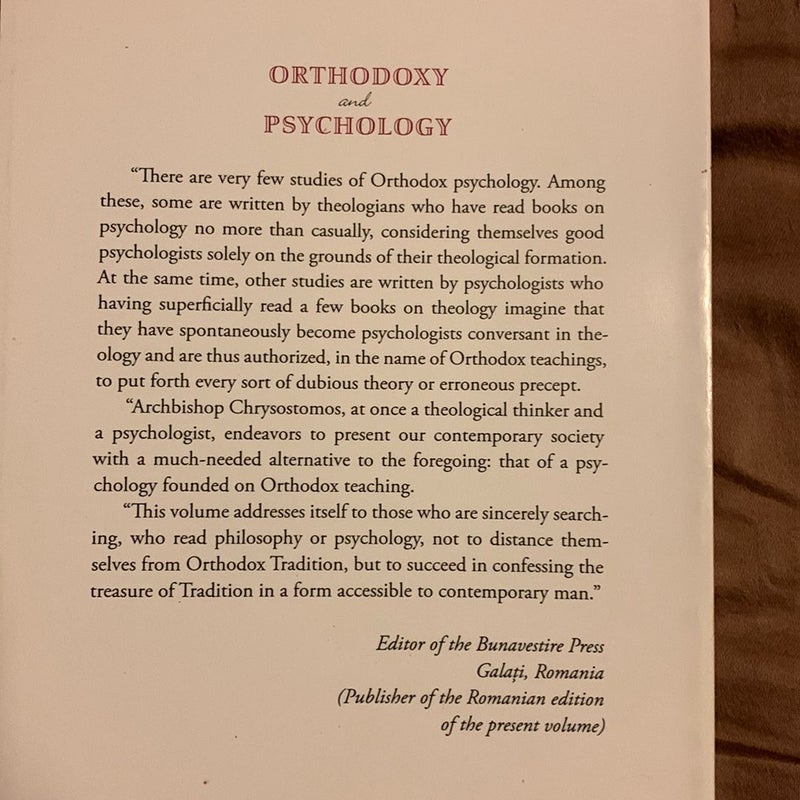 Orthodoxy and Psychology