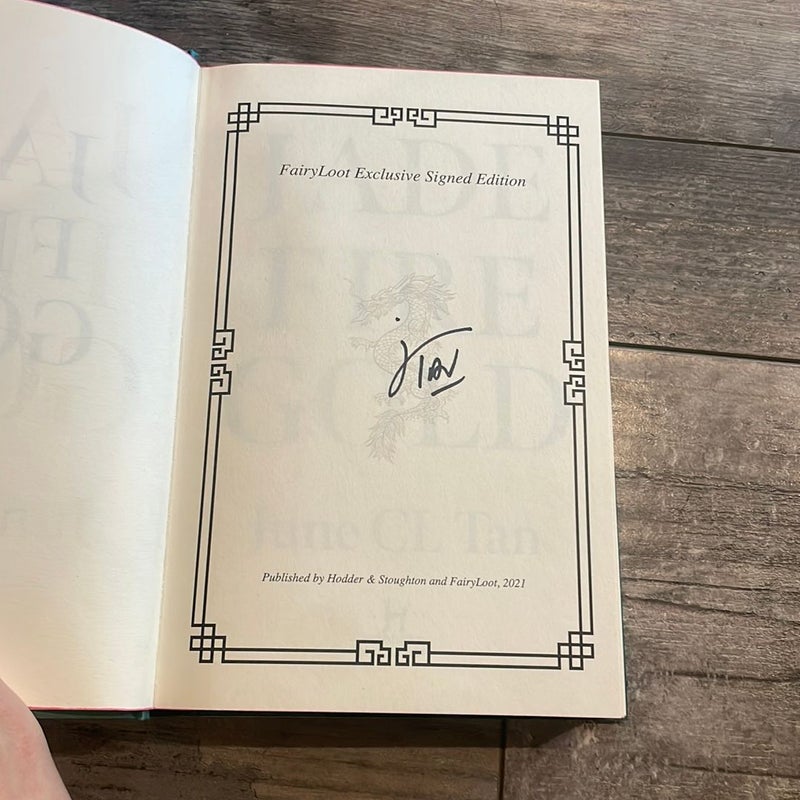 SIGNED Fairyloot Jade Fire Gold