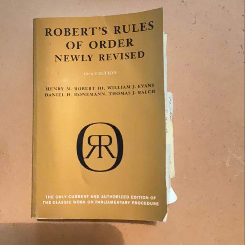 Robert's Rules of Order