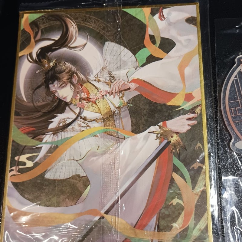 Heaven Official's Blessing Tian Guan Ci Fu wall scroll and goodies