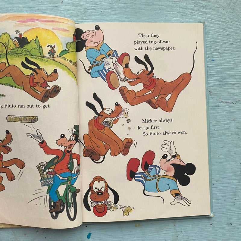 80s Vintage Disney Pluto the Detective Picture Book