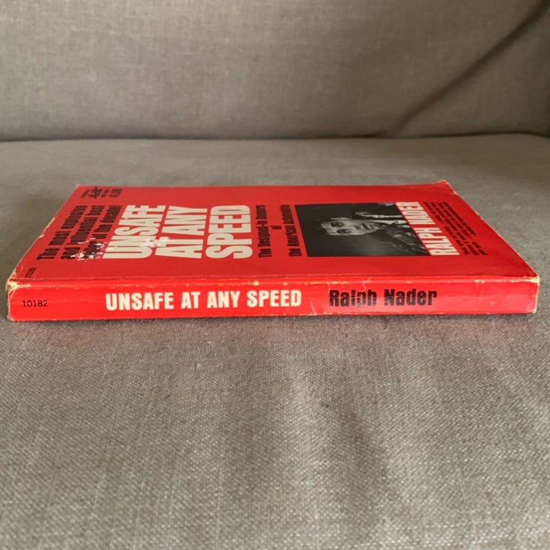 UNSAFE AT ANY SPEED: Vintage Pocket Books Paperback!