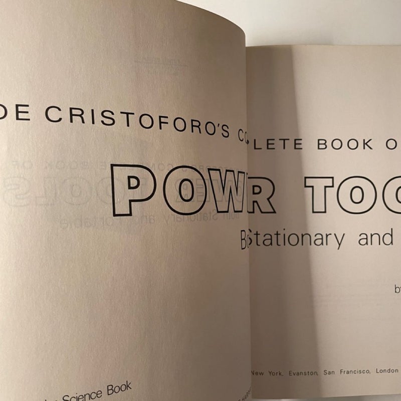 De Cristoforo’s Complete Book of Power Tools