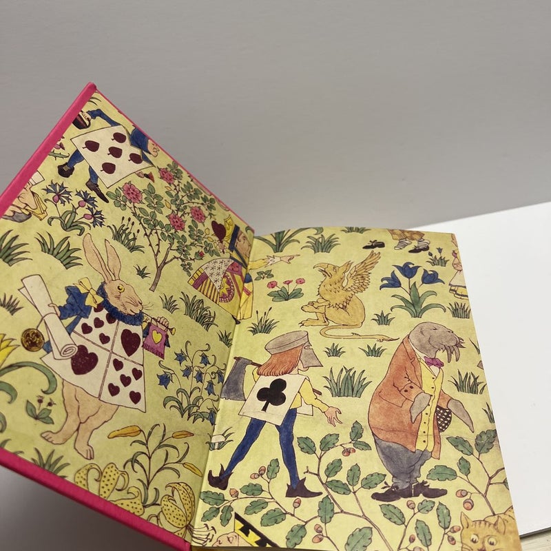 B&N Alice Adventures Wonderland Leather Gold Sprayed Edge