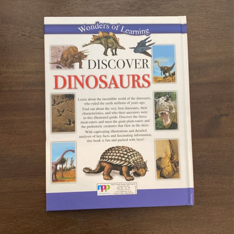 Wonders of Learning Discover Dinosaurs Hardcover and Dinosaur Discovery Poster