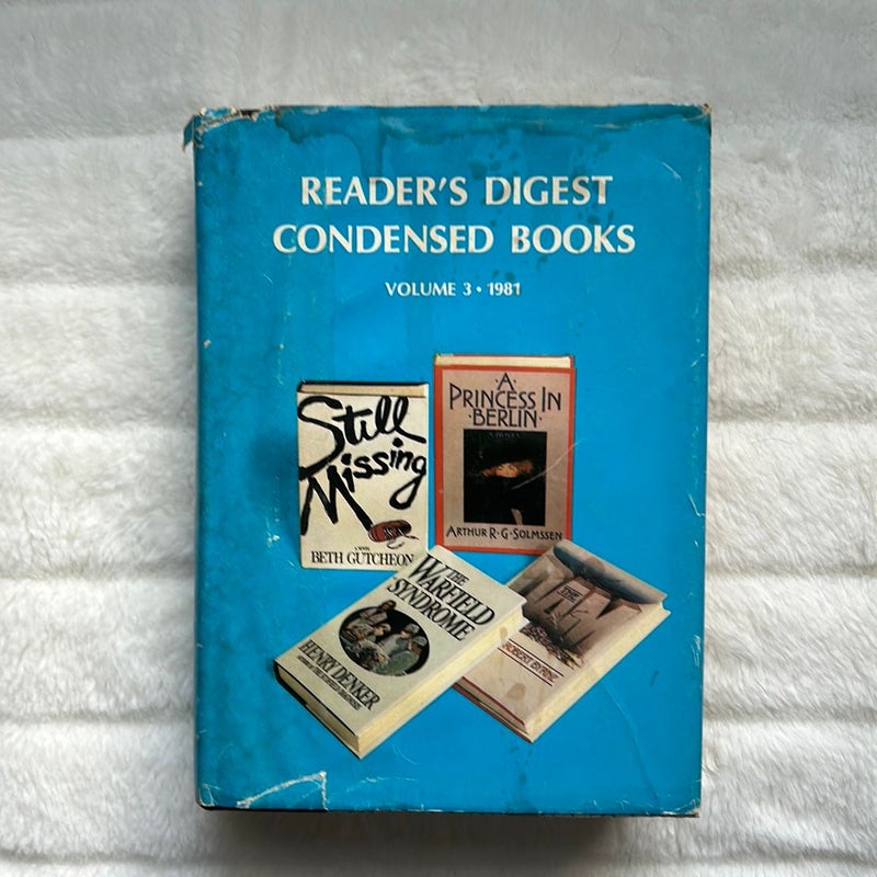 Reader’s Digest Condensed Books Volume 3 1981