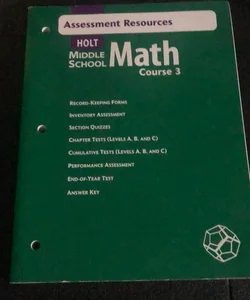 Assessment Middle  School Math  Course  3