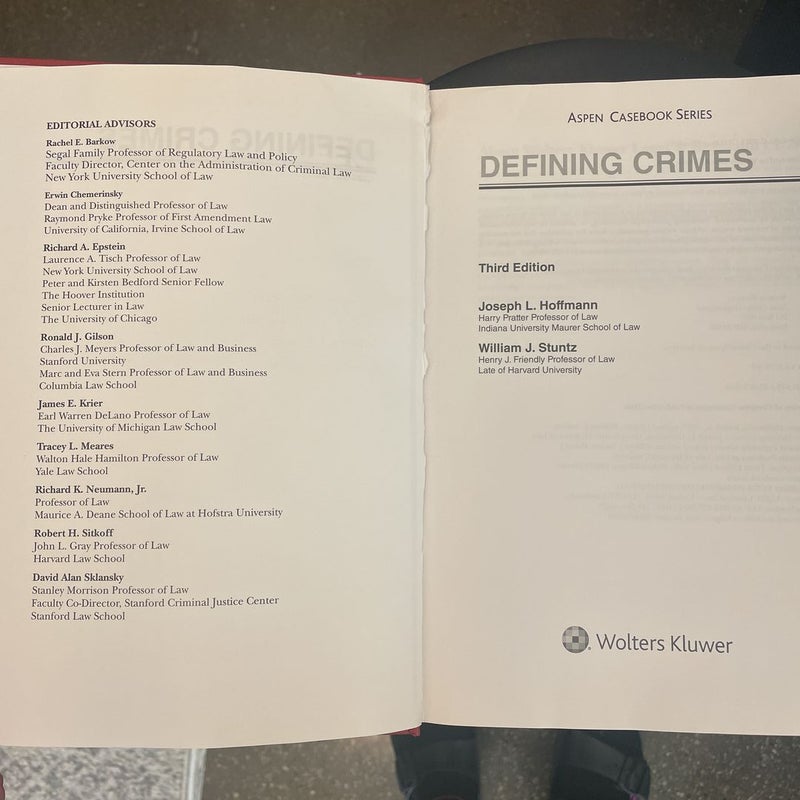 Defining Crimes by Joseph L. Hoffmann, Hardcover Pangobooks