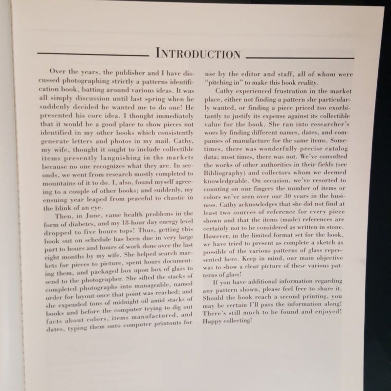 Florences' Glassware Pattern Identification Guide by Gene Florence