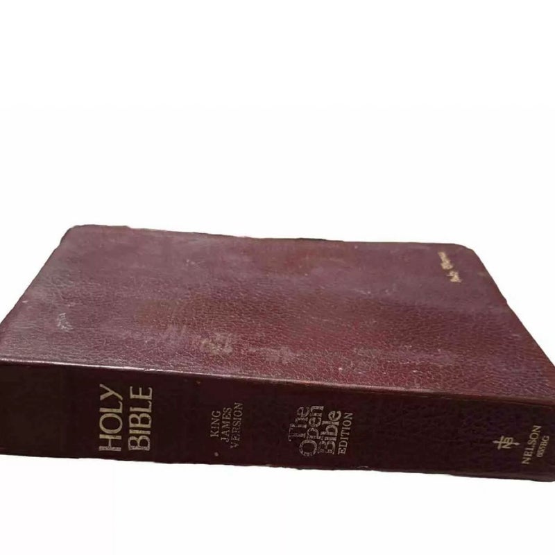 The Open Bible Edition King James Version-Burgundy Imitation Leather Cover