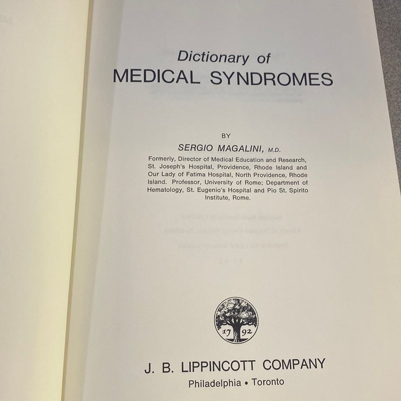Dictionary of Medical Syndromes