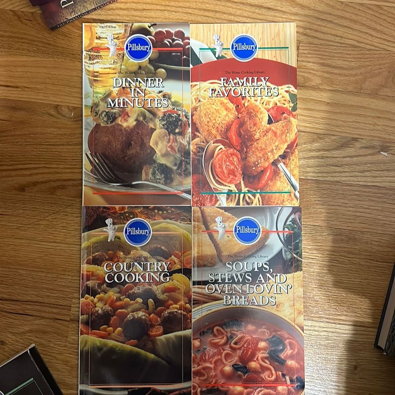 Set of 4 Pillsbury cookbooks