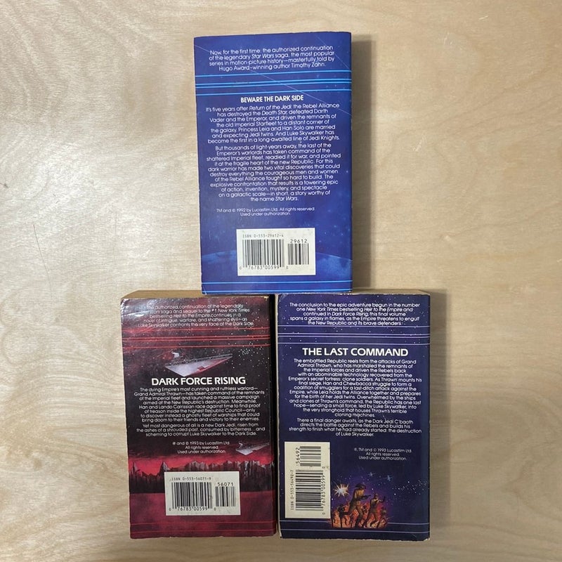 Star Wars The Thrawn Trilogy (All First Editions First Printings-Complete 3 book Series)