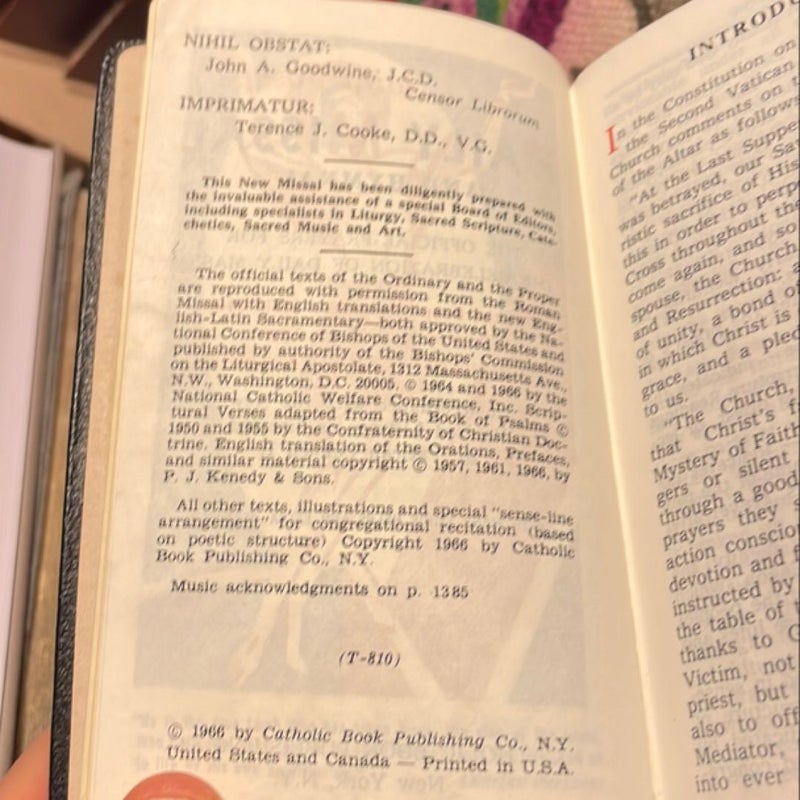 New…Saint Joseph Daily Missal and Hymnal (1966)