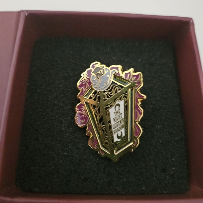 Bookish box march kiss of iron magic potion spell pin jewelry fantasy adult kiss of iron