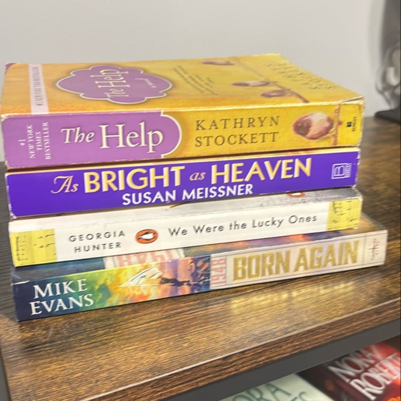 Historical Fiction Bundle: The Help, Born Again, Bright as Heaven, We were the Lucky Ones