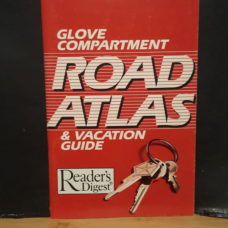 Glove compartment road atlas and vacation guide