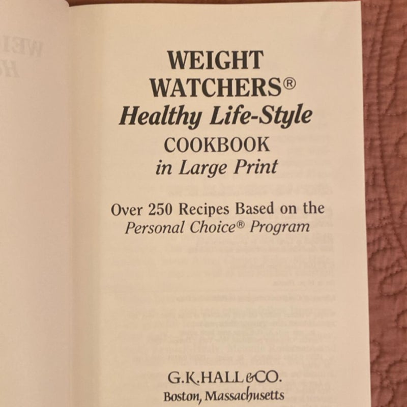 Weight Watchers Healthy Life-Style Cookbook